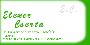 elemer cserta business card